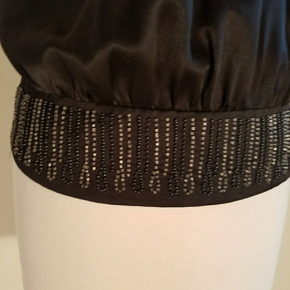 BCBGMaxAzria silk beaded sleeveless top - Picture 6 of 8